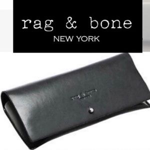 Rag and Bone New York Black Leather Sunglass Eyeglass Case